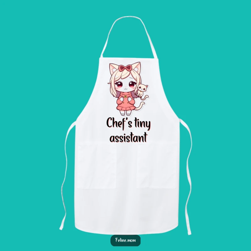 Funny Kawaii Cat Lady Apron: Cat Buddy Style, Ideal Funny Gift