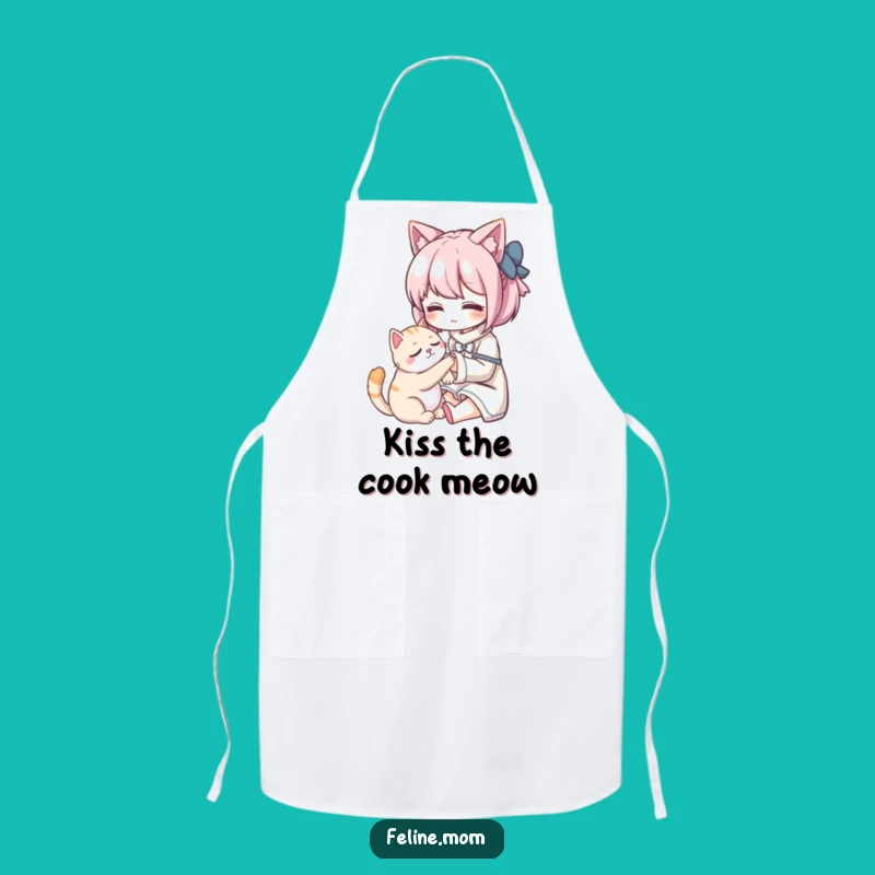 Funny Kawaii Cat Lady Apron: Cook with Love While Petting Your Cat