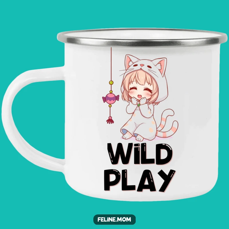 Funny Cat Costume Camping Mug - Playful Adventures & Hot Drinks!