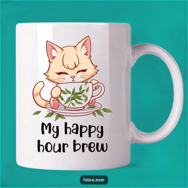 Funny Cat Lady Catnip Teacup Mug - Hilarious Feline Lover Gift Idea