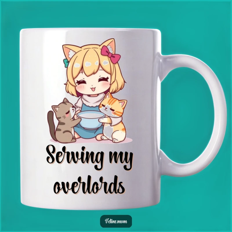 Funny Kawaii Cat Lady Milk Bowl Mug: Treat Your Feline Friend with Adorable Style
