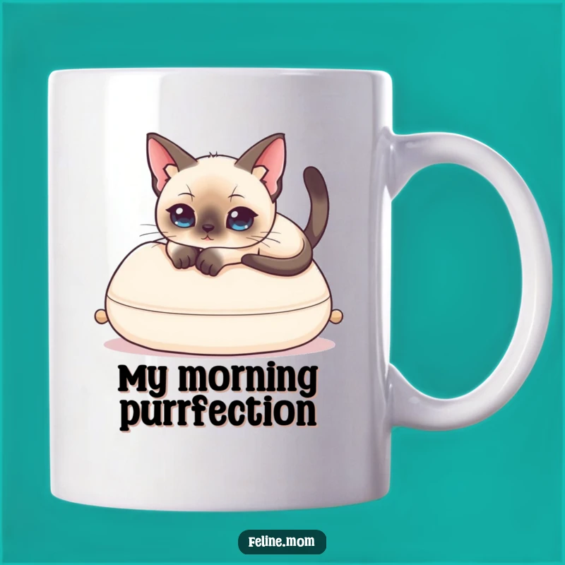 Funny Siamese Cat Mug: Elegant Feline Lounging, Perfect Funny Gift for Cat Lovers