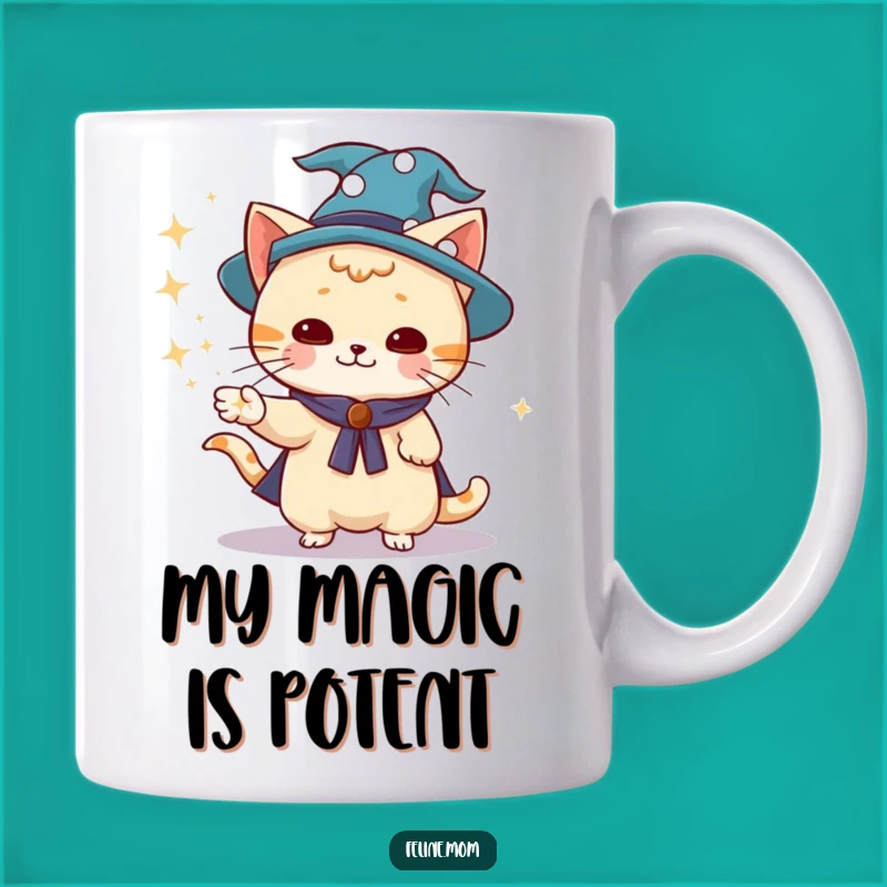 Funny Wizard Cat Mug: Magical Conjuring Cat, Perfect Funny Gift for Pet Lovers