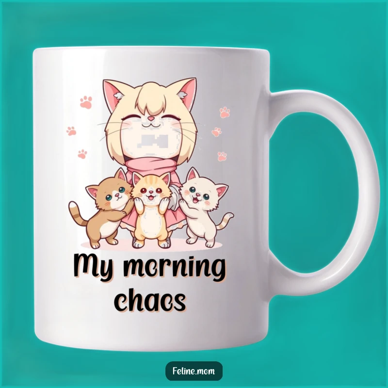 Funny Kawaii Cat Lady Mug: Juggling Kittens, Purrfect Gift!