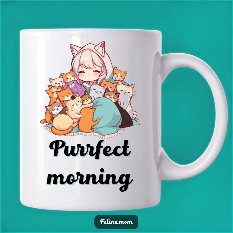 Funny Cat Lady Mug: Cozy Cuddles with Many Cats, Purrfect Gift for Feline Lovers