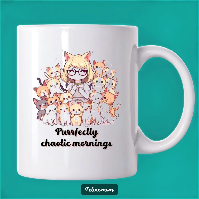 Funny Cat Lady Kitten Mob Mug: A Purrfectly Hilarious Gift for Cat Lovers