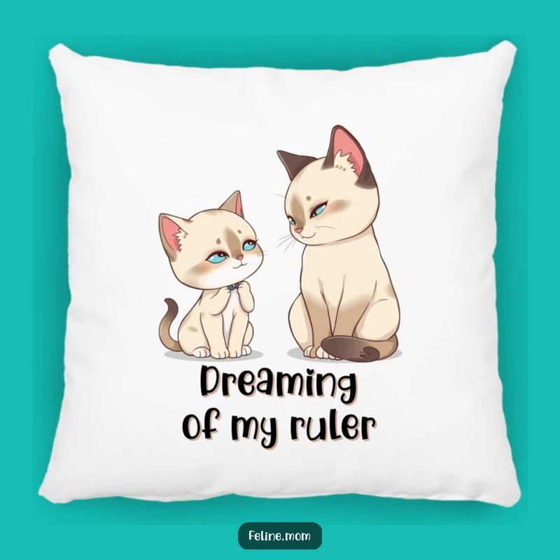 Funny Siamese Slow Blink Pillow: Regal Feline Comfort for Cozy Cat Naps