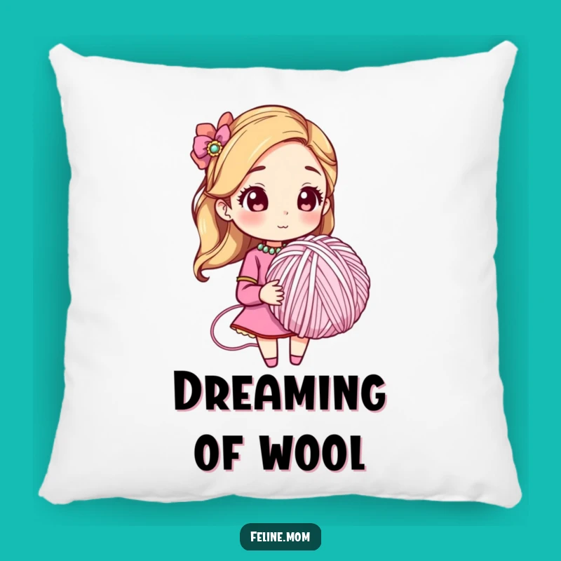 Funny Cat Woman Yarn Pillow - Cozy Comfort with a Humorous Twist!