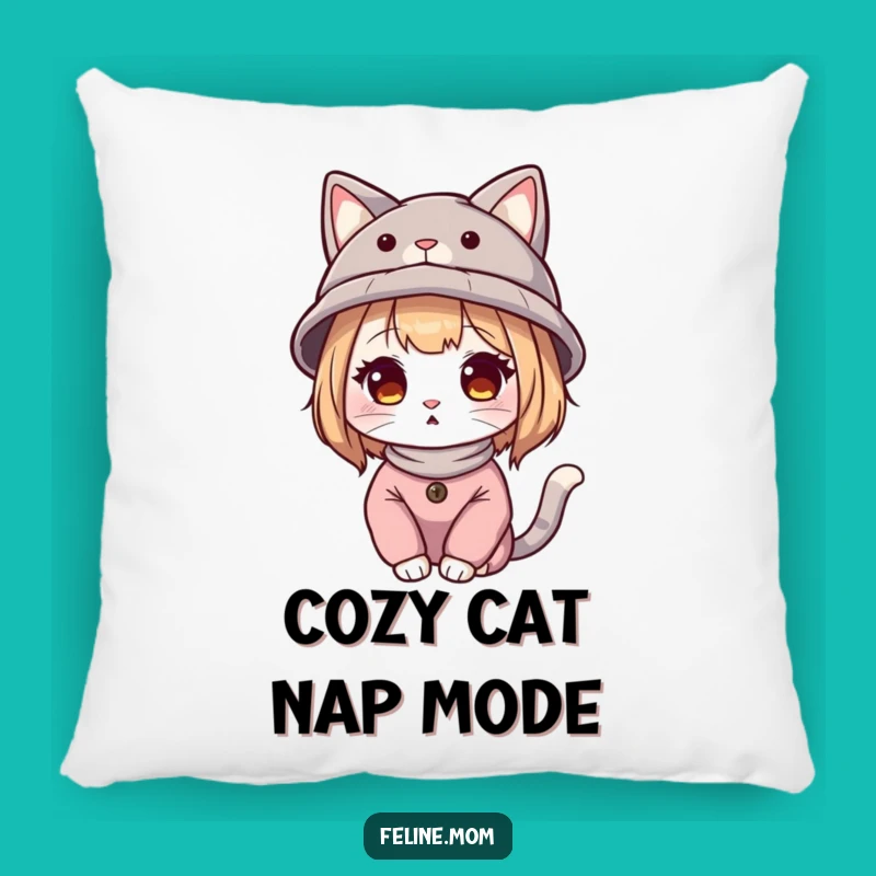 Funny Cat Lady Hat Pillow - Cozy & Cute Cat Ear Accent Gift