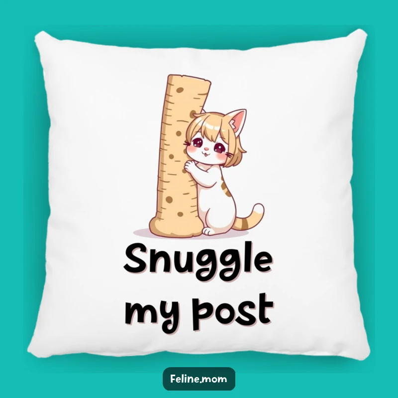 Funny Cat Lady Scratching Post Pillow - Cozy & Humorous Feline Decor