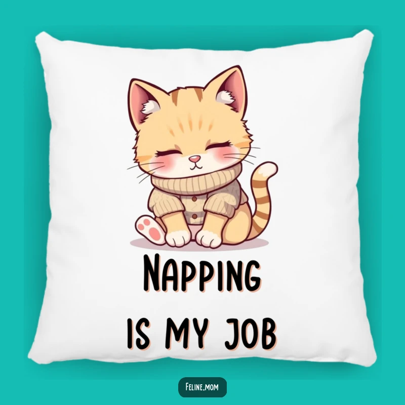 Funny Cozy Cat Pillow - Knitted Sweater Napper, Ultimate Comfort Pillow!