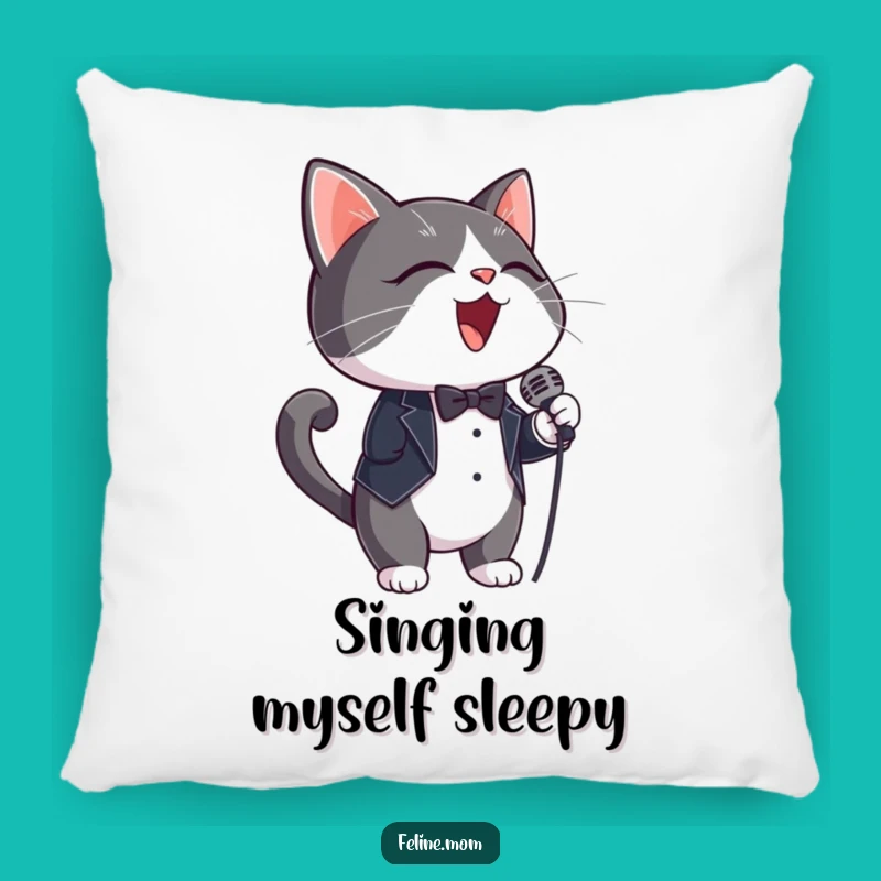 Funny Tuxedo Cat Pillow: Cozy Comfort with a Rockstar Flair
