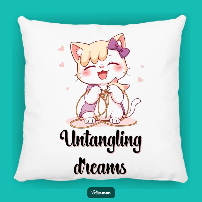 Funny Cat Lady String Pillow for Cozy & Relatable Decor