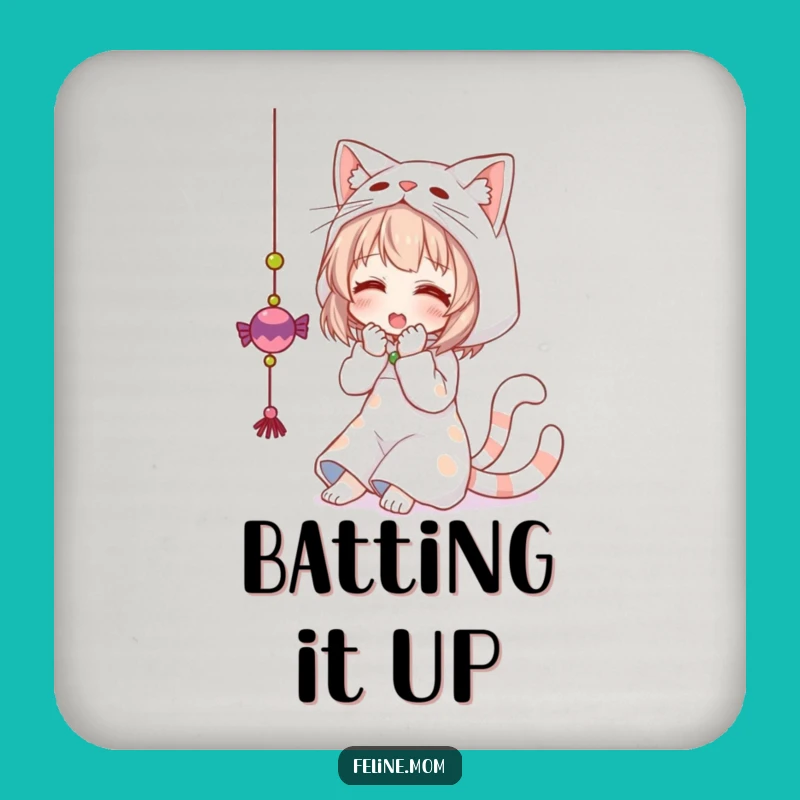 Funny Cat Playtime Coasters - Protect Surfaces with Feline Humor!
