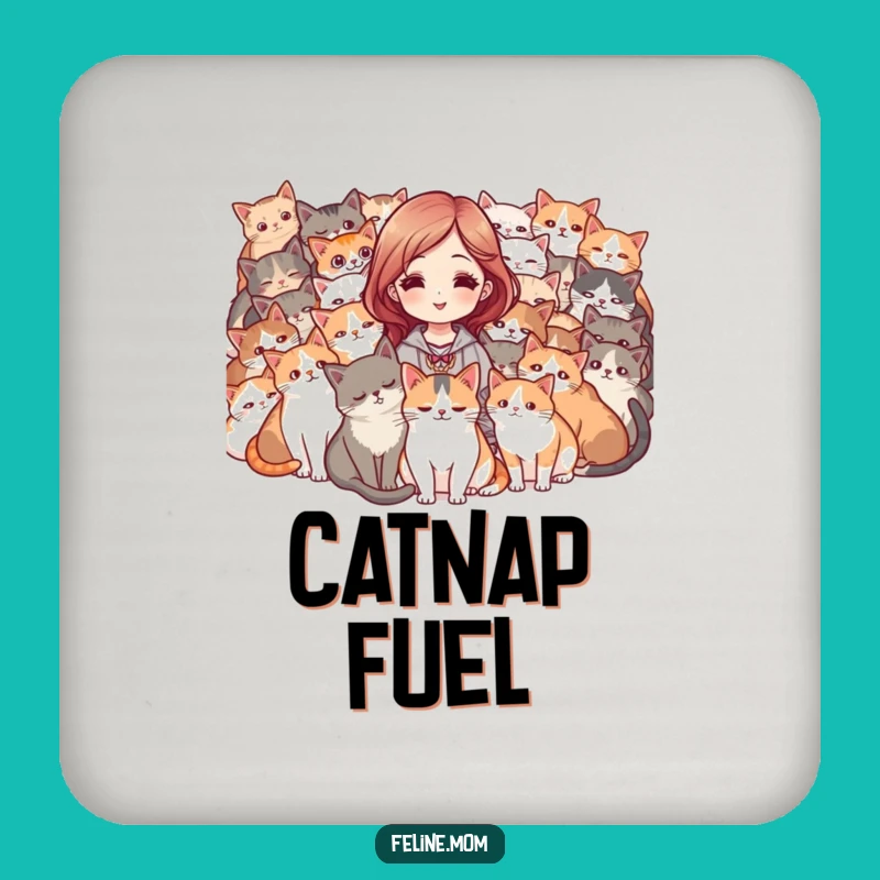 Funny Cat Mob Coasters - Protect Surfaces with Feline Humor!
