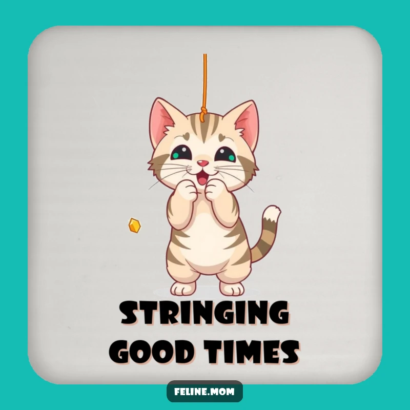 Funny Tabby Cat Coaster: Protect Surfaces with Playful Style