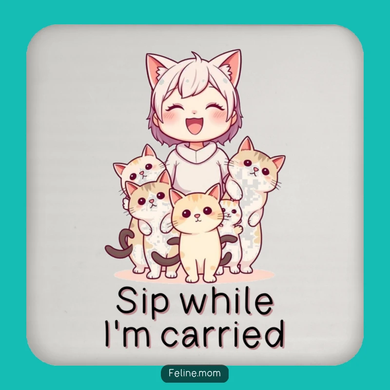 Protect Your Surfaces, Feline Style: Funny Cat Lady Coasters