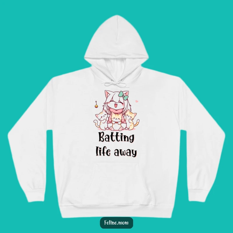 Funny Kawaii Cat Lady Hoodie: Cozy Cats & Toy Fun, Awesome Funny Gift