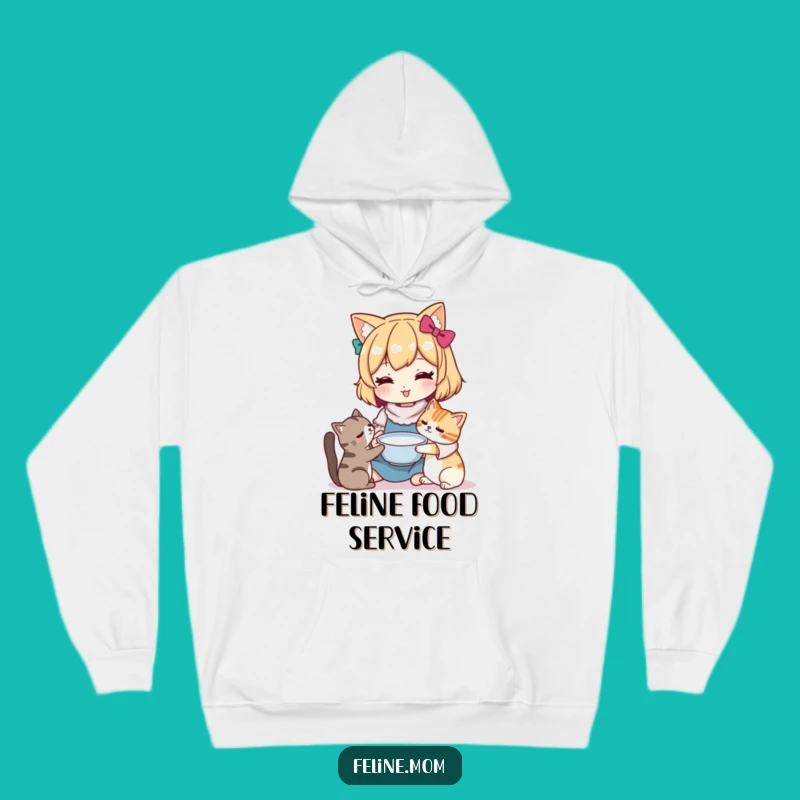 Cozy Funny Kawaii Cat Lady Hoodie: Stay Warm While Caring for Your Cat
