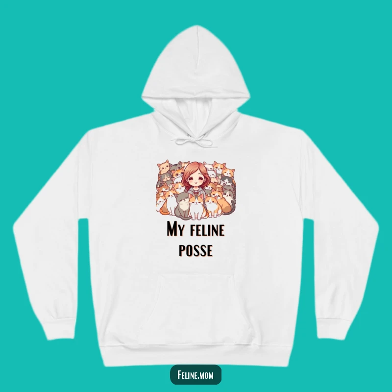 Funny Cat Mob Hoodie - Cozy Up with a Feline Frenzy!