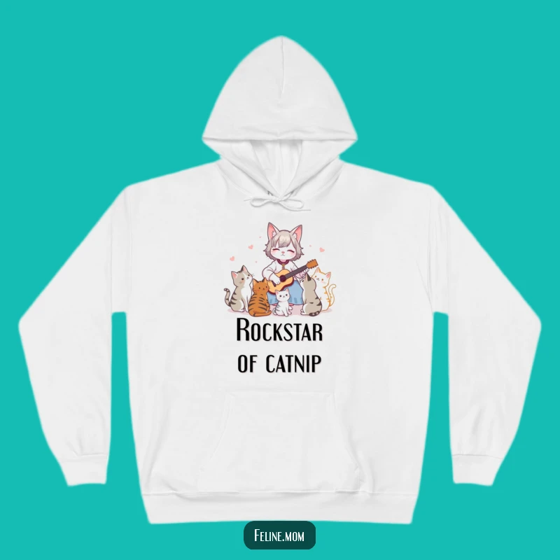 Funny Cat Serenade Hoodie: Cozy Cat Music Apparel, Ideal Funny Gift!