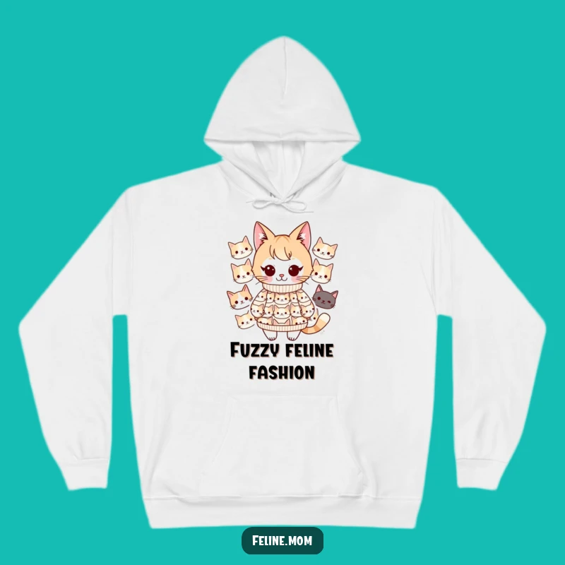 Cozy Funny Kawaii Cat Lady Hoodie: Stay Warm and Stylish with Cat-tastic Flair