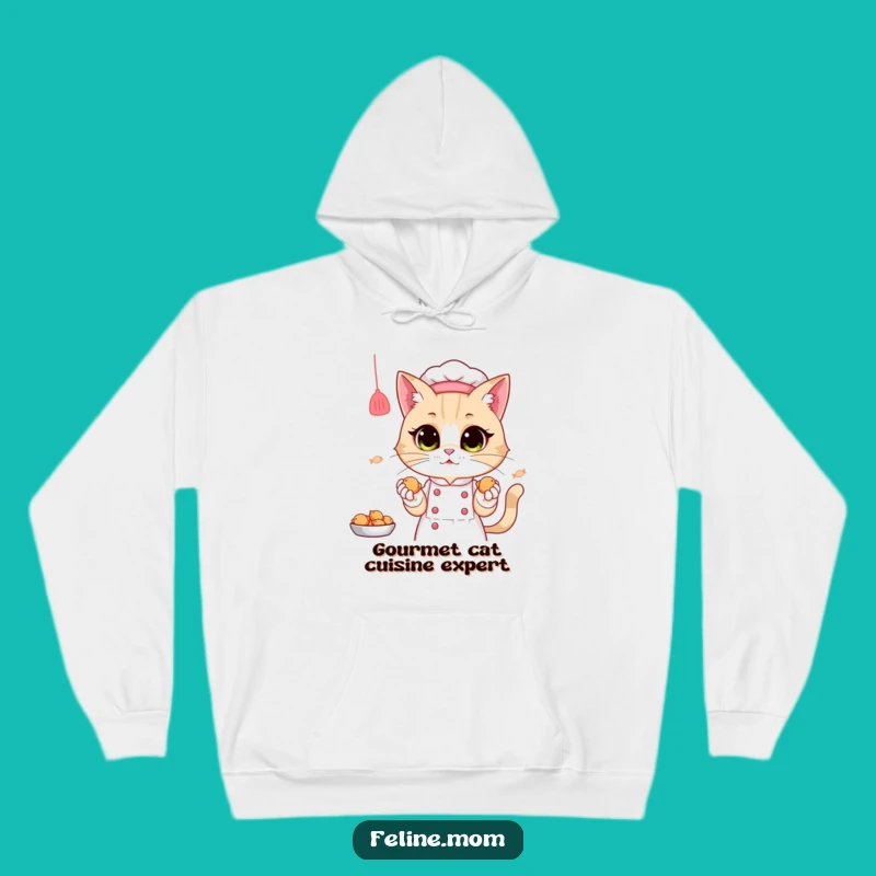 Funny Cat Lady Chef Hoodie: Cozy Cat Mom Apparel, The Ultimate Funny Gift!