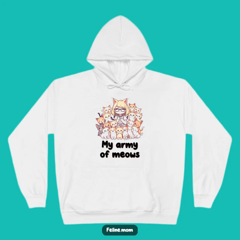 Cozy Up to Kittens: Funny Cat Lady Hoodie for Ultimate Comfort