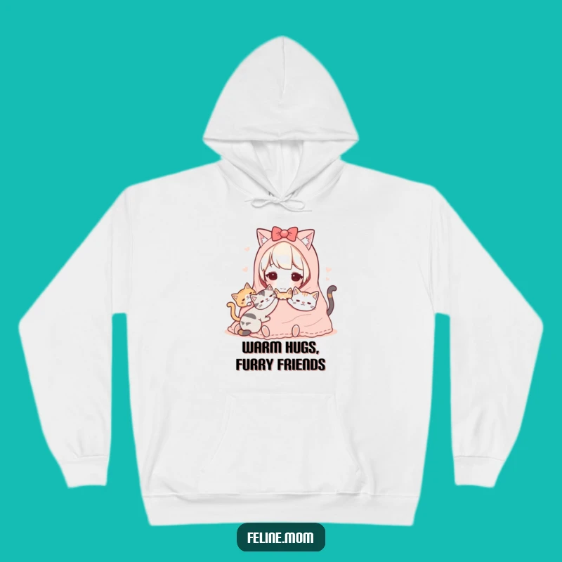 Funny Kawaii Cat Lady Hoodie: Ultra Cozy Cats & Blanket, Best Funny Gift