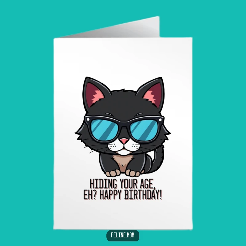 Free Printable Mysterious Black Cat Birthday Card - Cool Downloadable Surprise
