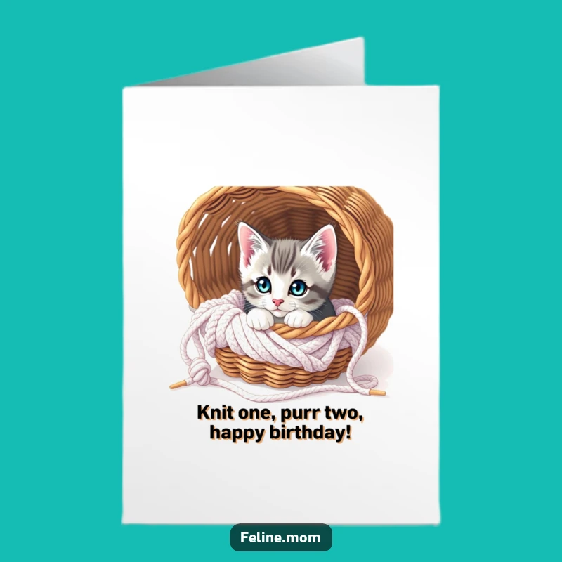 Free Printable Birthday Card: Curious Kitten's Birthday Peek
