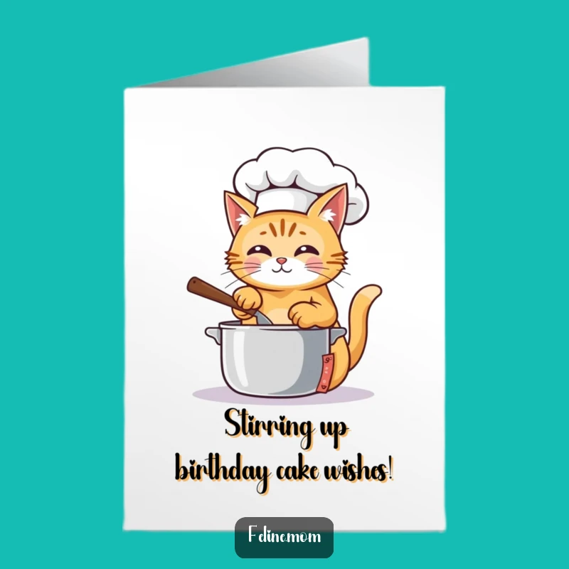 Free Printable Chef Cat Birthday Card - Funny Downloadable Culinary Surprise