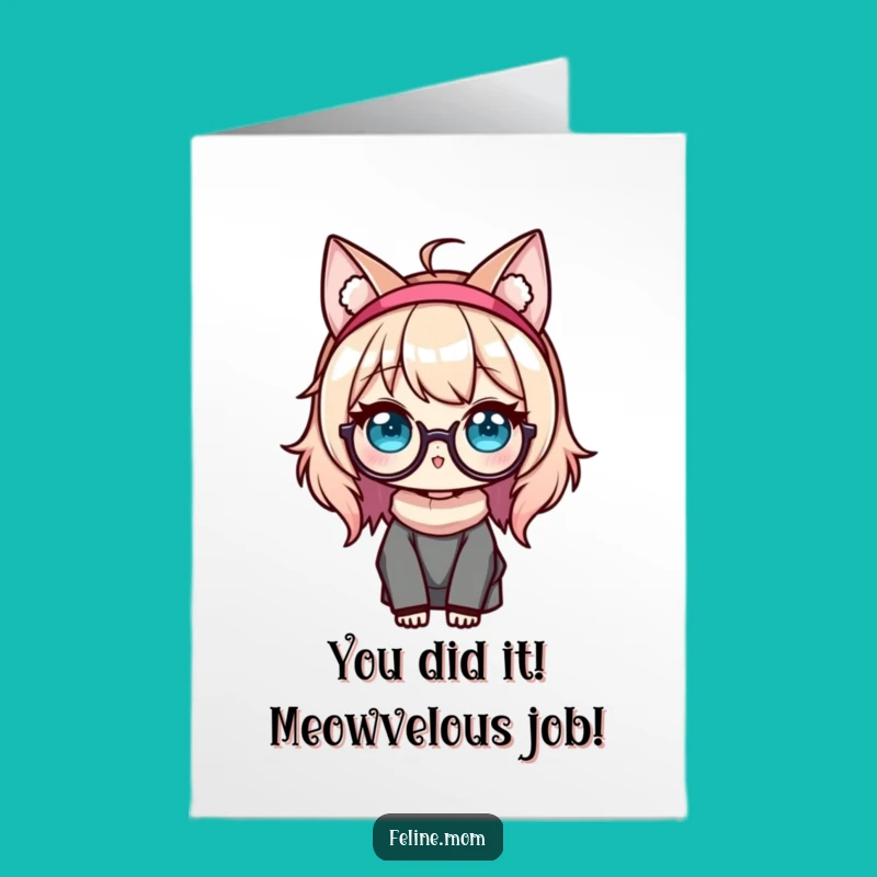 Free Printable Kawaii Cat Lady Congrats Card - Hilarious Downloadable Gift for Any Occasion