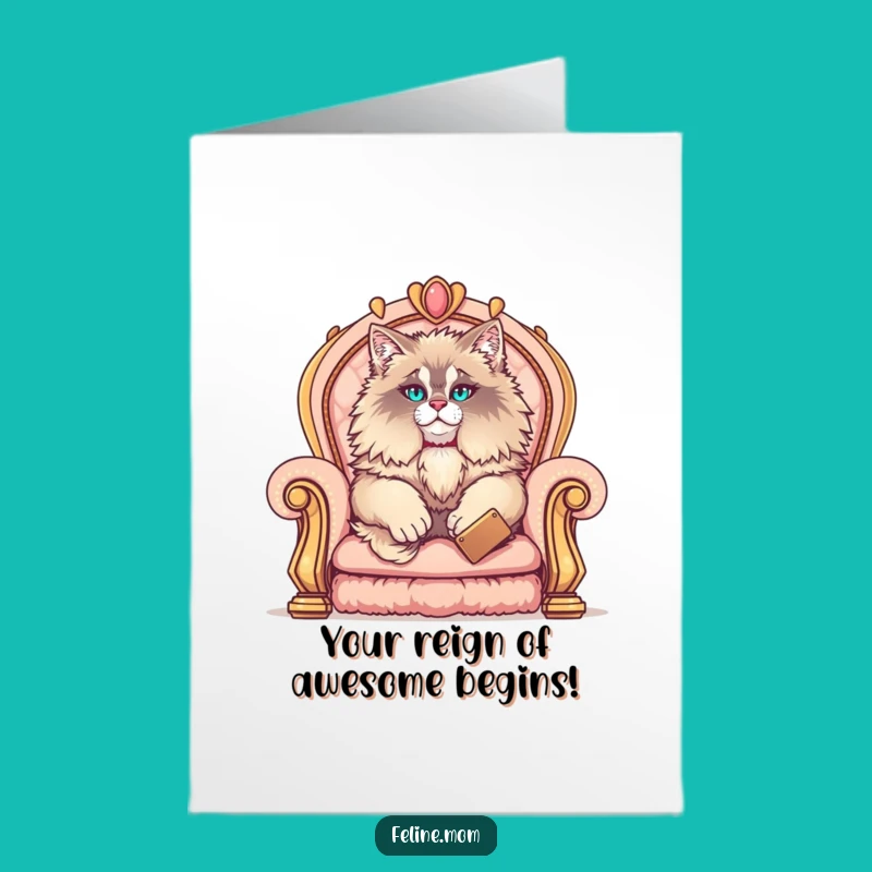 Free Printable Maine Coon Congratulations Card: Royal Success - Funny Downloadable Gift!