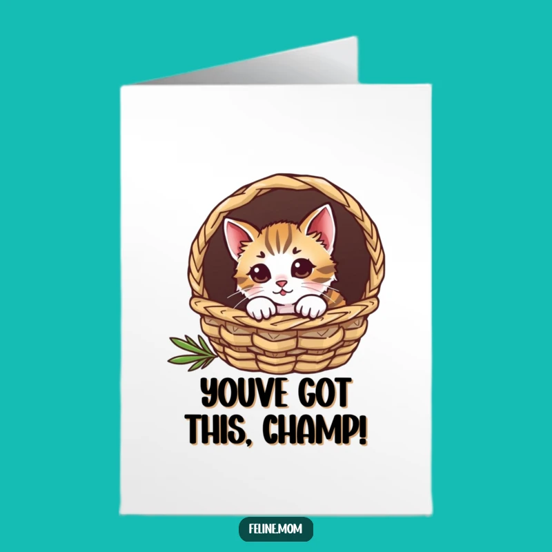 Free Printable Cat Congratulations Card: Funny Peek-a-Boo Downloadable Gift