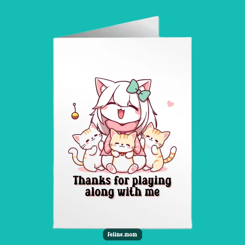 Free Printable Cat Lady Thank You Card - Charming Downloadable Gift with Happy Cats