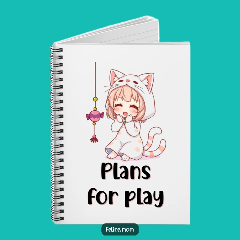 Funny Cat Woman Notebook - Jot Down Ideas with Playful Energy!
