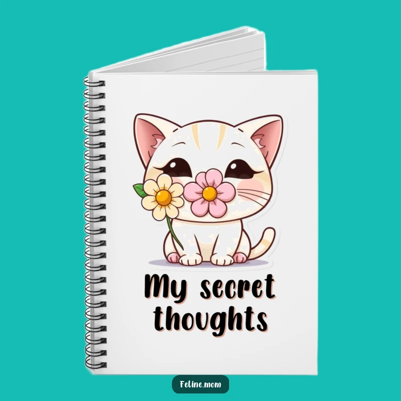 Funny Shy Cat Notebook: Cute Peeking Feline Journal, Perfect Creative Funny Gift