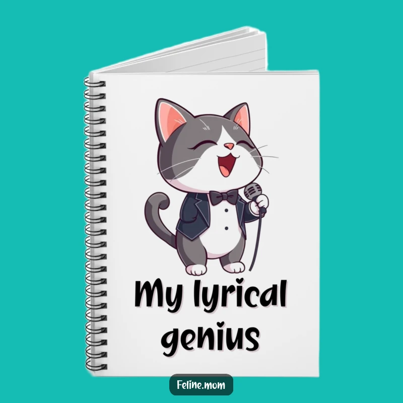 Funny Tuxedo Cat Notebook: Jot Down Your Hit Songs