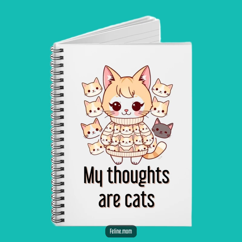 Funny Kawaii Cat Lady Notebook: Jot Down Ideas with Purrfectly Cute Feline Charm
