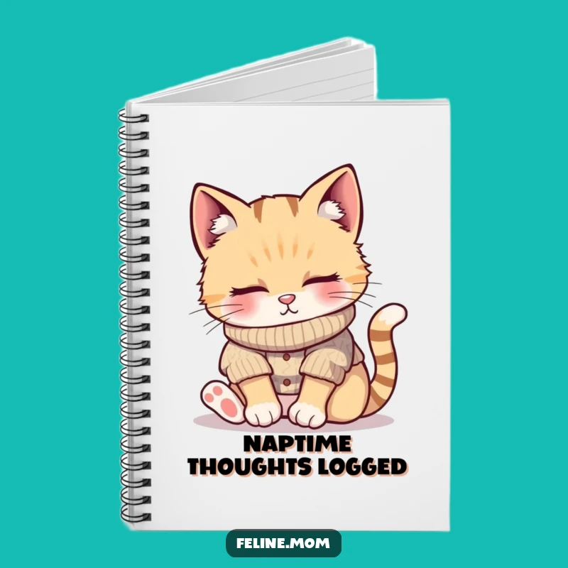 Funny Cozy Cat Notebook - Napping Cat Journal, Ideal Funny Gift!