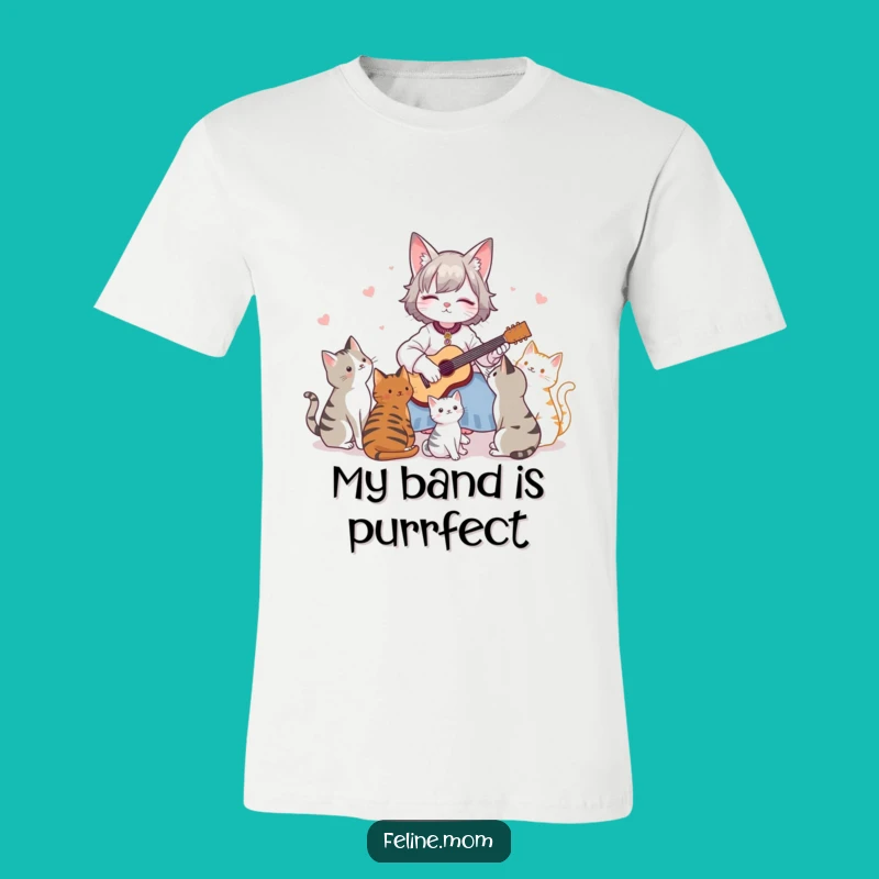 Funny Cat Serenade T-Shirt: Cute Cat Lady Musician Tee, Perfect Funny Gift!
