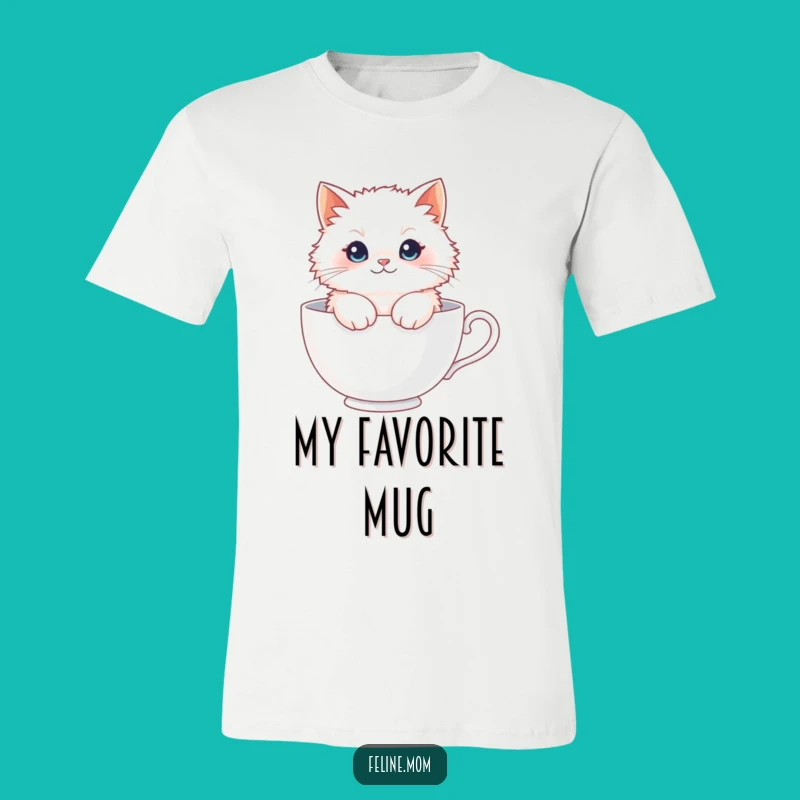 Funny Fluffy Cat Teacup T-Shirt - Cute Cat Lover Apparel