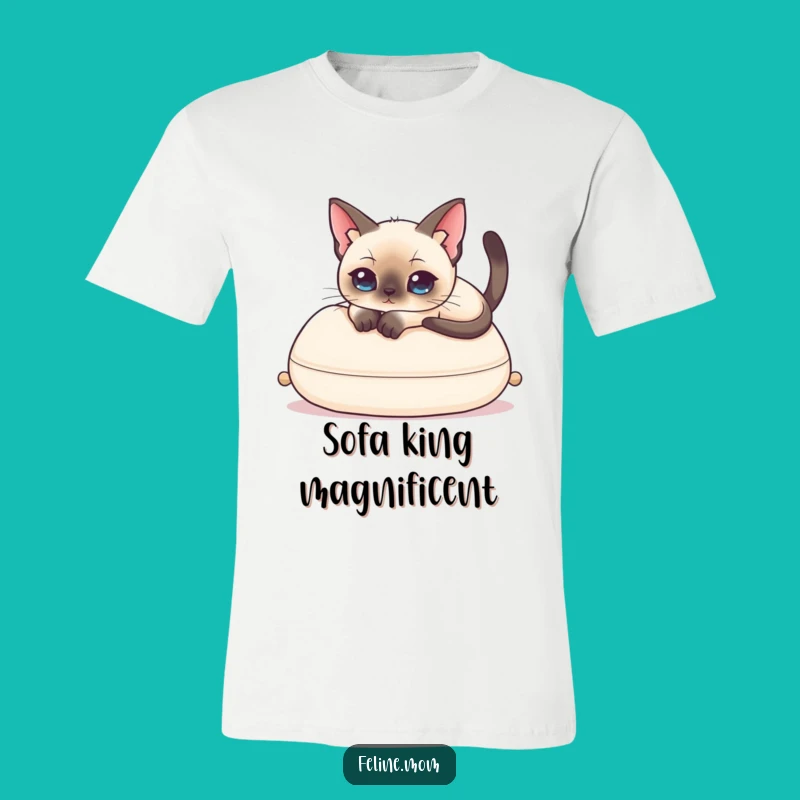 Funny Siamese Cat T-Shirt: Elegant Feline Comfort, Hilarious Gift for Cat Admirers