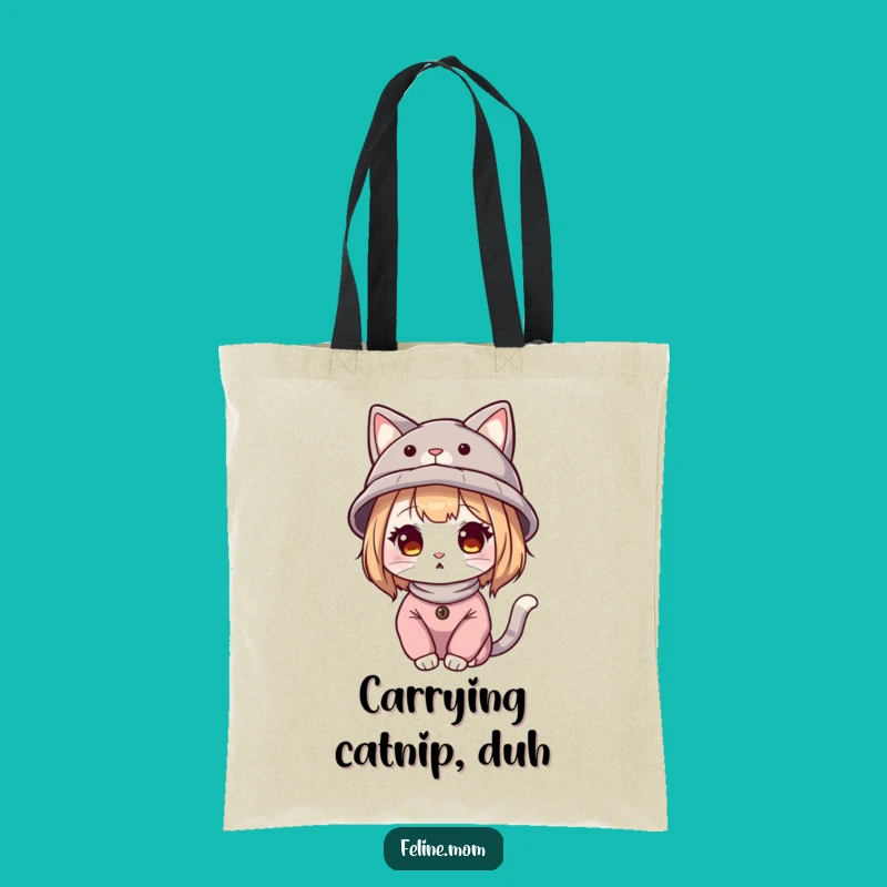 Funny Cat Lady Hat Tote Bag - Durable & Chic Feline Accessory Gift
