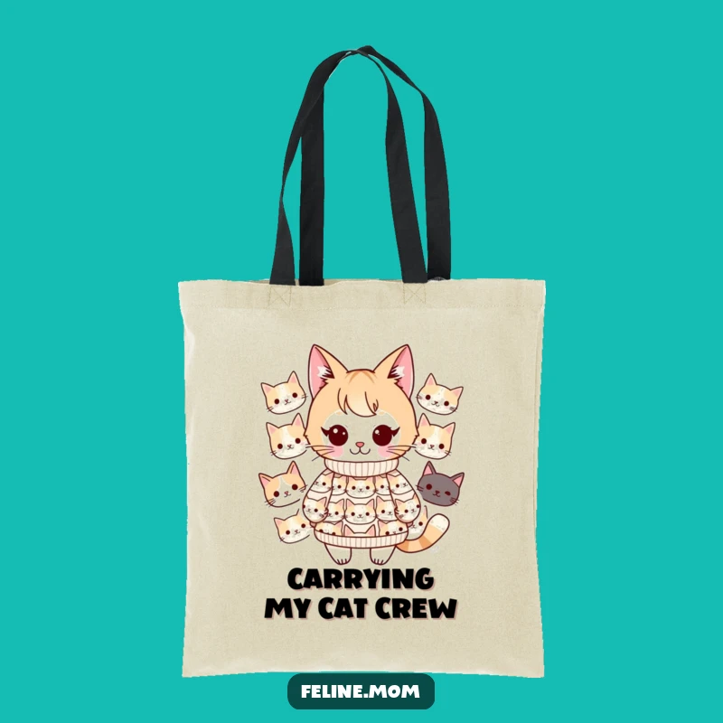 Funny Kawaii Cat Lady Tote Bag: Carry Your Essentials with Purrfectly Cute Style