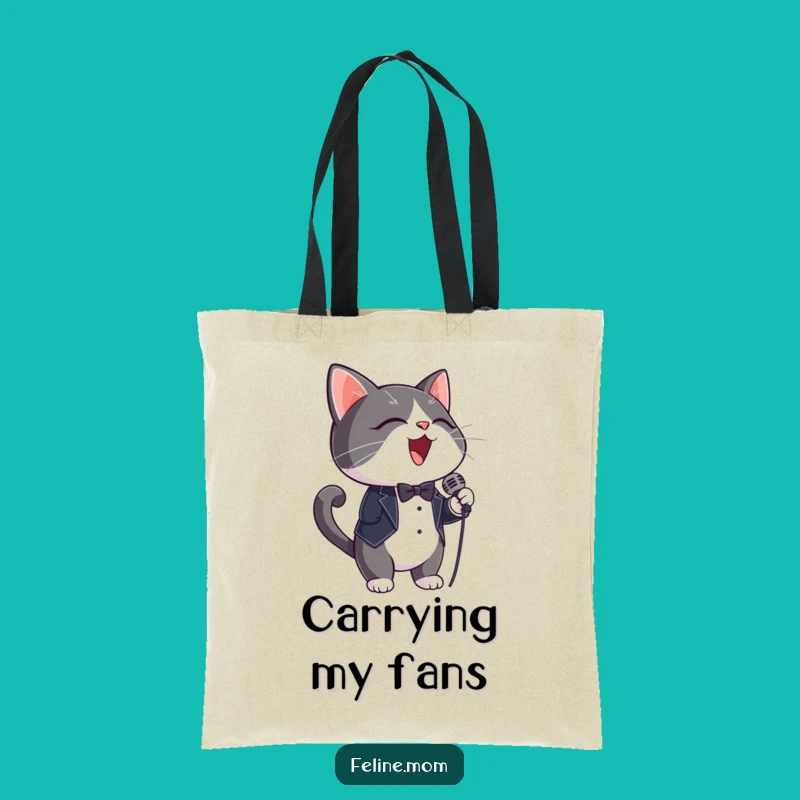 Funny Tuxedo Cat Tote Bag: Carry Your Star Power in Style
