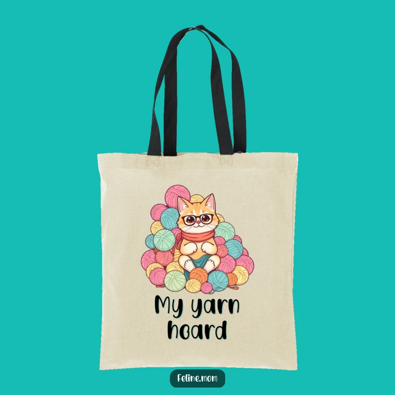 Funny Cat Lady Yarn Bag, Perfect for Crafters & Cat Lovers